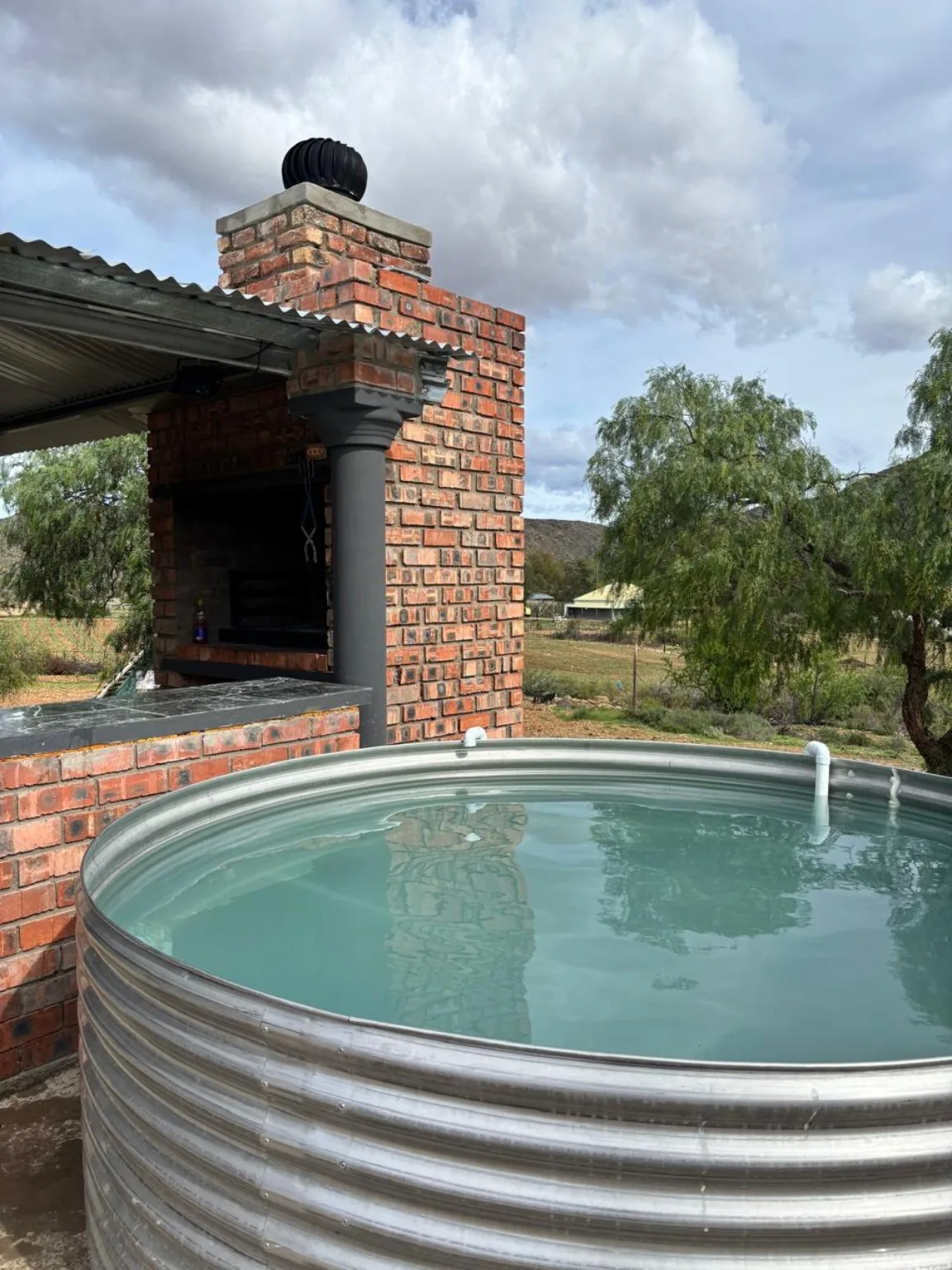 Private splash pool at Gamtoosberg Cottage
